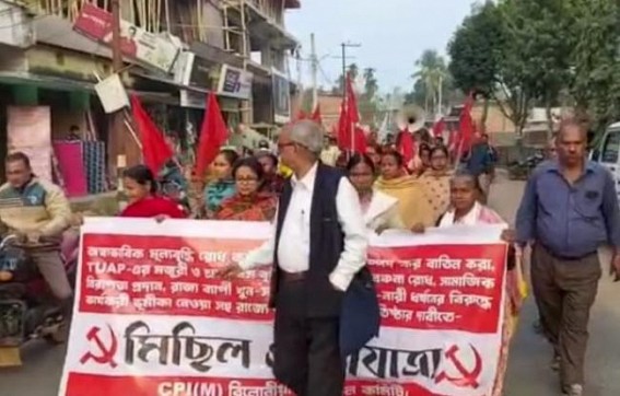 Belonia: CPI-M held a massive rally raising various demands for the benefit of the Public